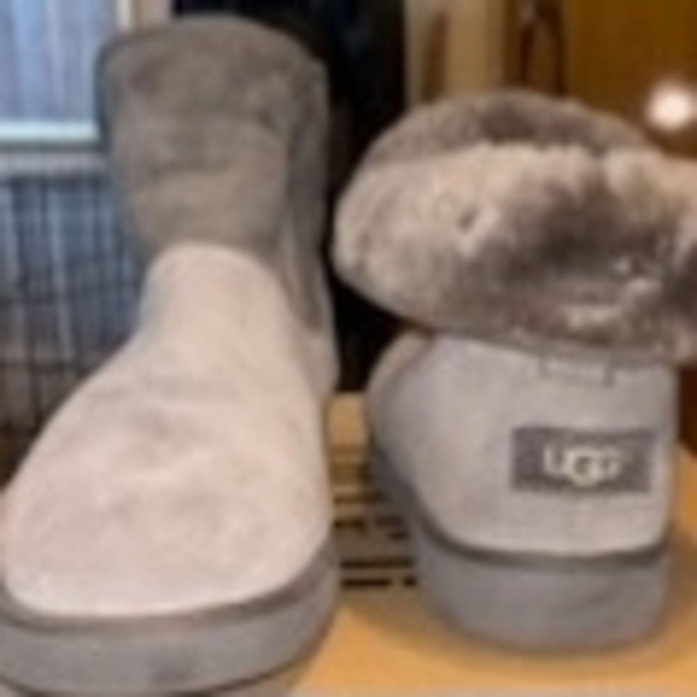 UGG Light Gray Suede Boots